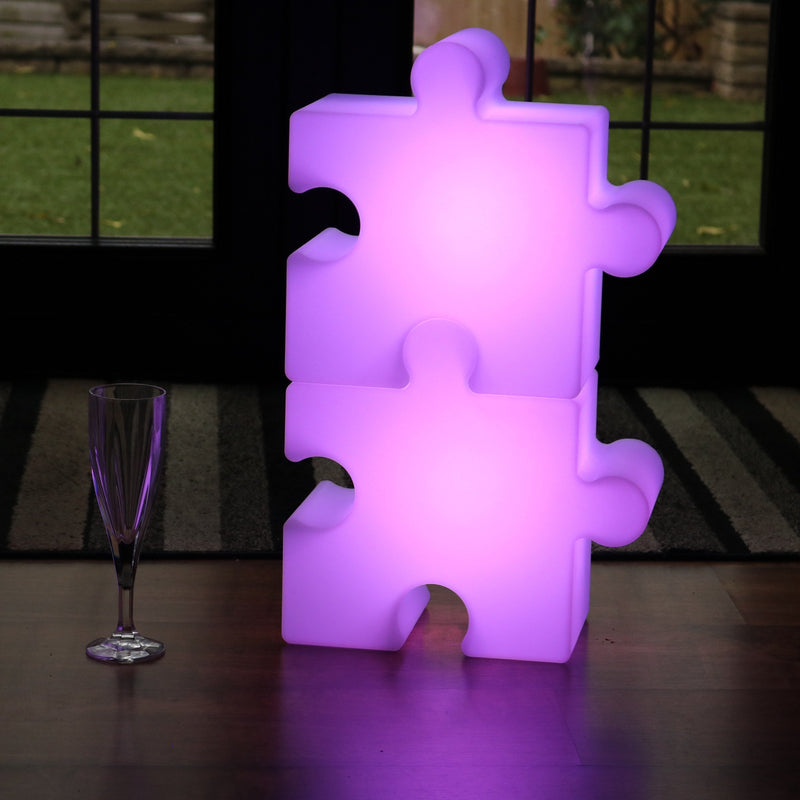 LED Puzzleteil mit sensorischem Licht, wiederaufladbare Farbwechsel Lampe für Kinder, Jugendliche
