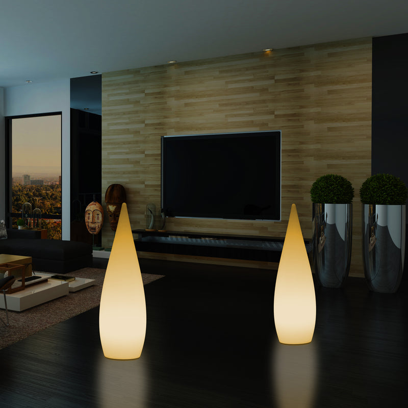 Dekorative E27 Schlafzimmer Stehleuchte 80 cm LED Wassertropfen Innenlampe, warmweiße Glühbirne