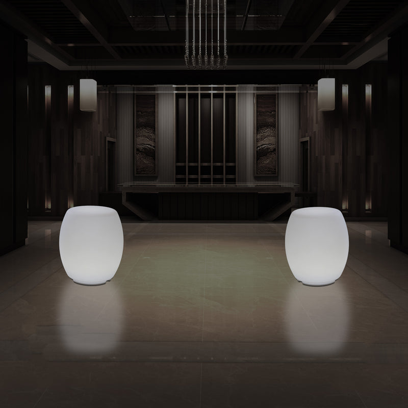 LED Hocker Sitzleuchte, E27 Designer Stehleuchte für Wohnzimmer, Lampe weißes Licht, 44cm hoch