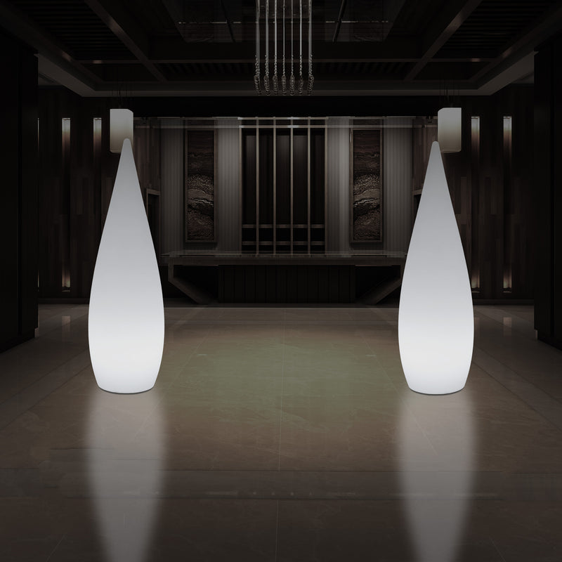 150 cm 1,5 m hohe Designer LED Stehlampe E 27, dekoratives Wassertropfen Leuchte, weißes Licht