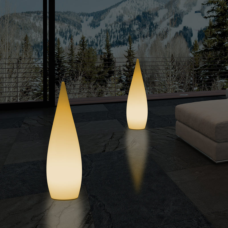 Dekorative E27 Schlafzimmer Stehleuchte 80 cm LED Wassertropfen Innenlampe, warmweiße Glühbirne