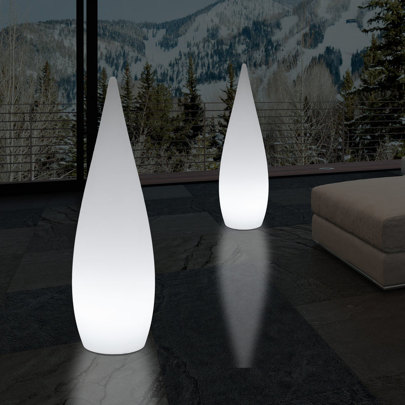 150 cm 1,5 m hohe Designer LED Stehlampe E 27, dekoratives Wassertropfen Leuchte, weißes Licht