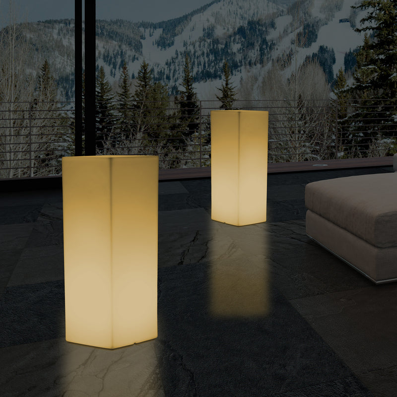 Moderne LED Stehleuchte, E27 Beleuchtete Säule Sockel Leuchte für Veranstaltungen, warmweiß