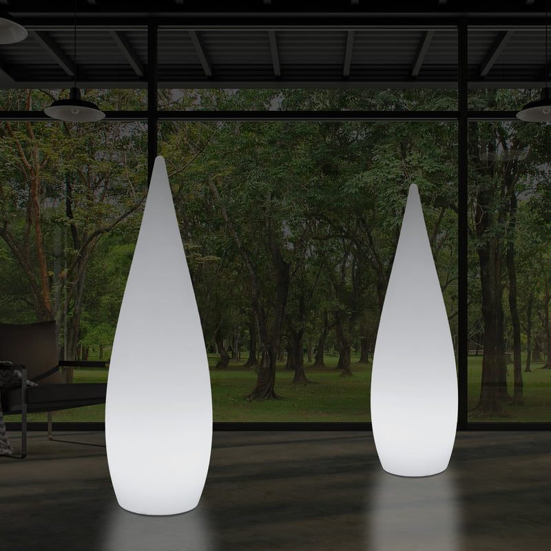 1,2 Meter hohe Designer LED Stehleuchte, Innenbereich E27 Wassertropfenform Wohnzimmerleuchte, weiß