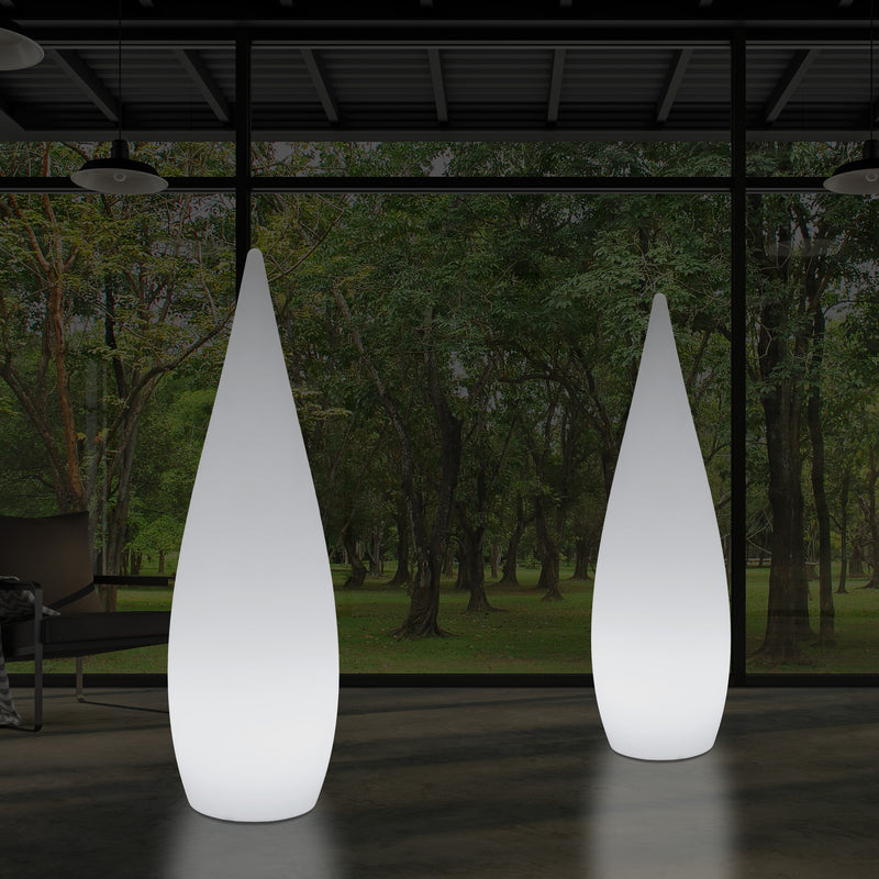 150 cm 1,5 m hohe Designer LED Stehlampe E 27, dekoratives Wassertropfen Leuchte, weißes Licht