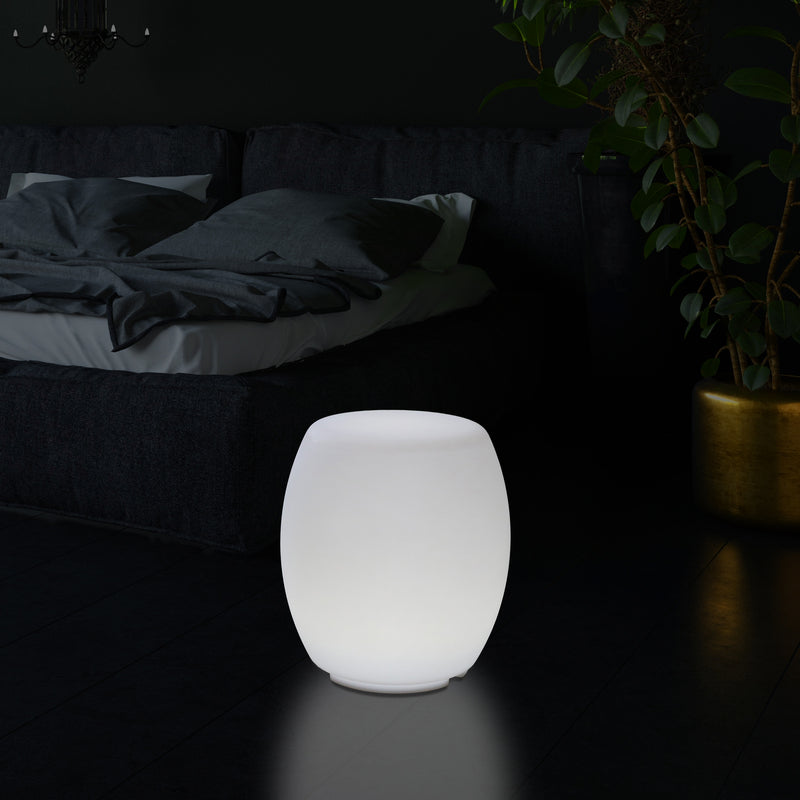 LED Hocker Sitzleuchte, E27 Designer Stehleuchte für Wohnzimmer, Lampe weißes Licht, 44cm hoch