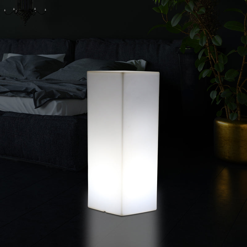 110 x 30 cm hohe LED Säulen Sockel Stehleuchte, moderne E27 Poller Leuchte, Lampe weißes Licht