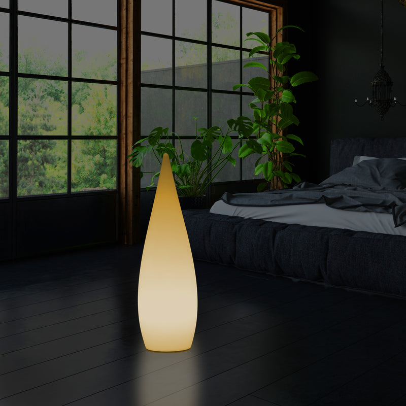 Dekorative E27 Schlafzimmer Stehleuchte 80 cm LED Wassertropfen Innenlampe, warmweiße Glühbirne