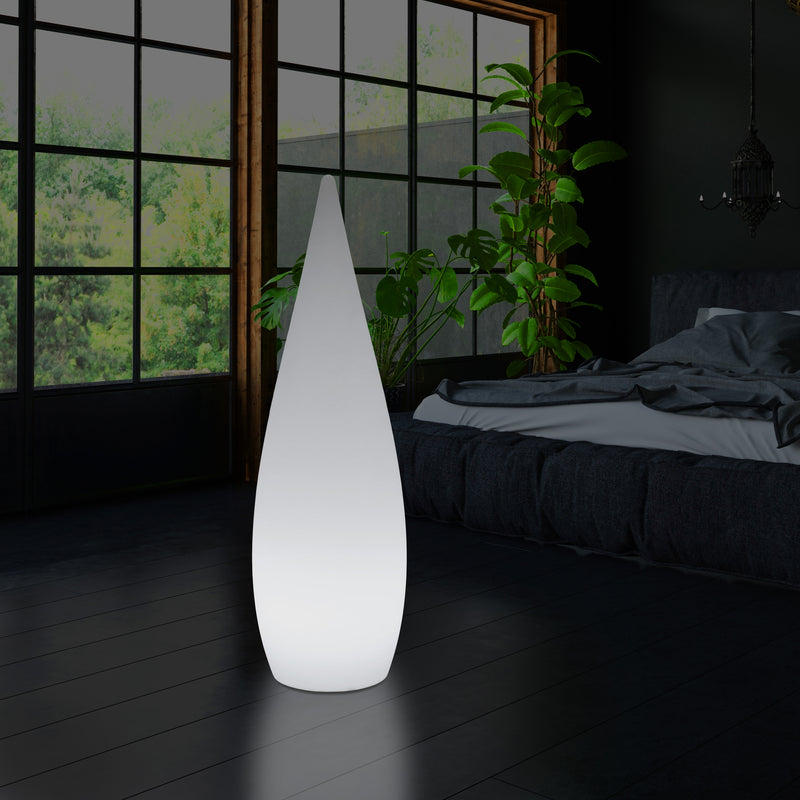 1,2 Meter hohe Designer LED Stehleuchte, Innenbereich E27 Wassertropfenform Wohnzimmerleuchte, weiß