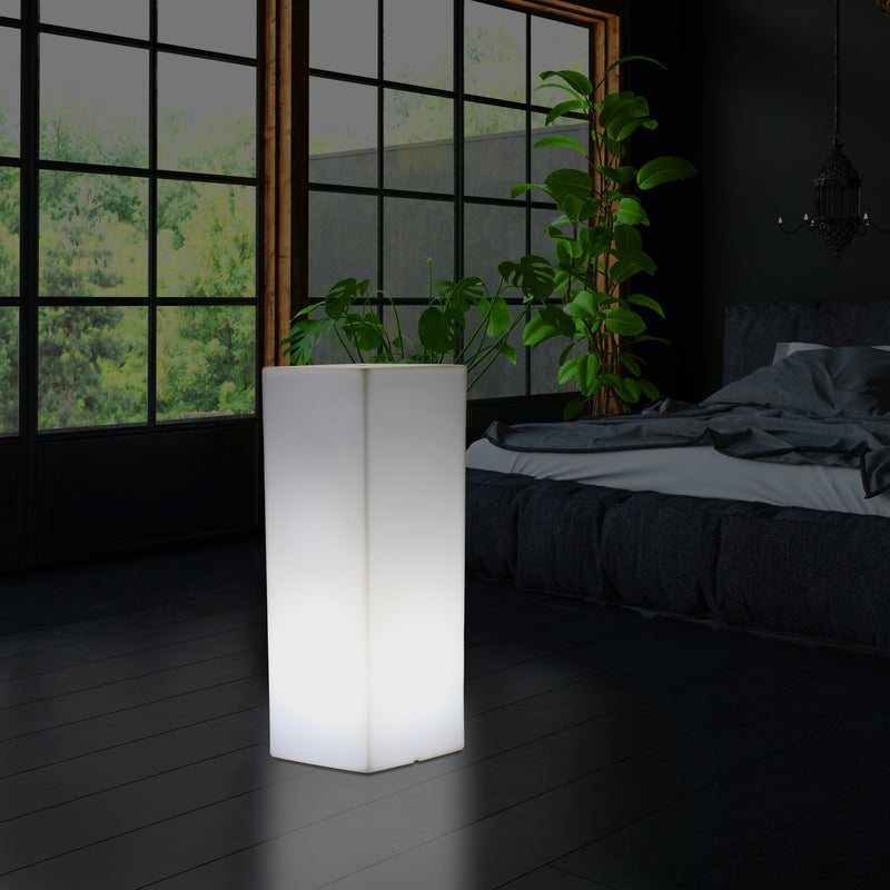 80 cm LED  Sockel Säule, moderne E27 Stehleuchte Beleuchtung für Event, Lounge, weißes Licht