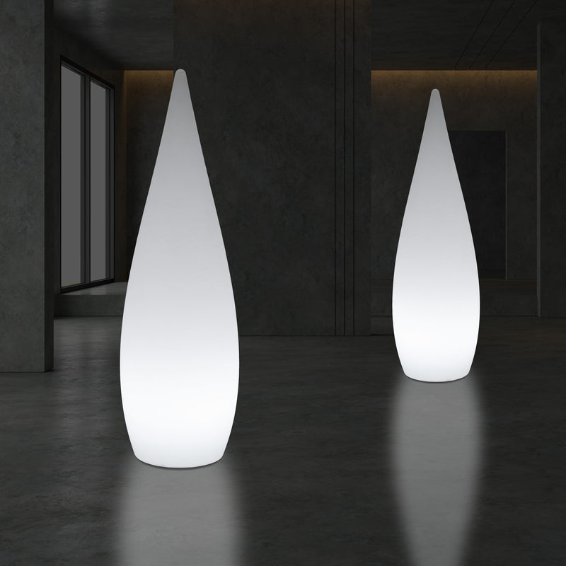 1,2 Meter hohe Designer LED Stehleuchte, Innenbereich E27 Wassertropfenform Wohnzimmerleuchte, weiß