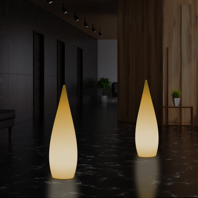 Dekorative E27 Schlafzimmer Stehleuchte 80 cm LED Wassertropfen Innenlampe, warmweiße Glühbirne
