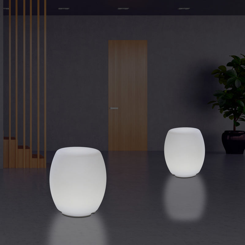 LED Hocker Sitzleuchte, E27 Designer Stehleuchte für Wohnzimmer, Lampe weißes Licht, 44cm hoch