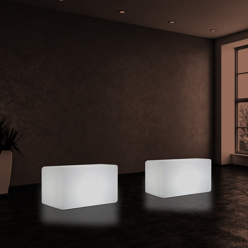 LED Sitzbank Hockerleuchte, 55 x 35 cm, moderne E27 Stehleuchte für Wohnzimmer, weißes Licht
