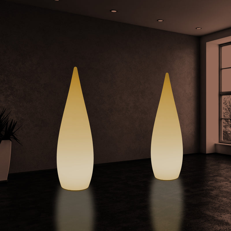 1,2 m E27 LED Stehleuchte, einzigartige Designer Wassertropfen Lampe für Schlafzimmer, warmweiß