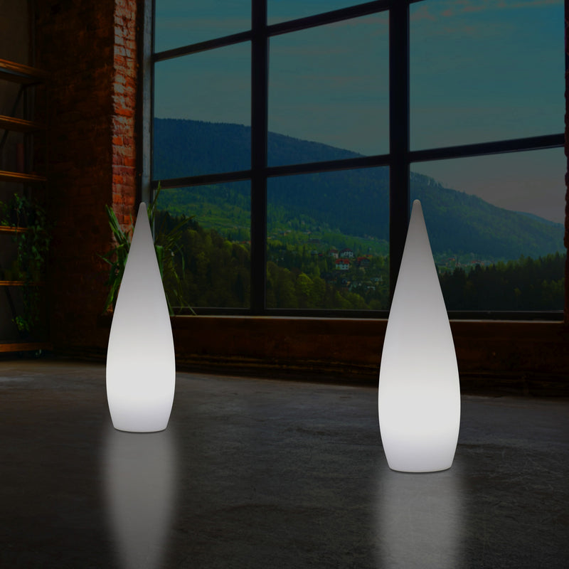 80 cm Designer Stehleuchte für Innenräume E27 Stehlampe, Wassertropfen Leuchte für Wohnzimmer, weiß