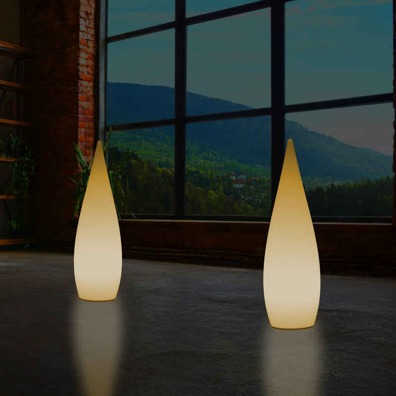 Dekorative E27 Schlafzimmer Stehleuchte 80 cm LED Wassertropfen Innenlampe, warmweiße Glühbirne
