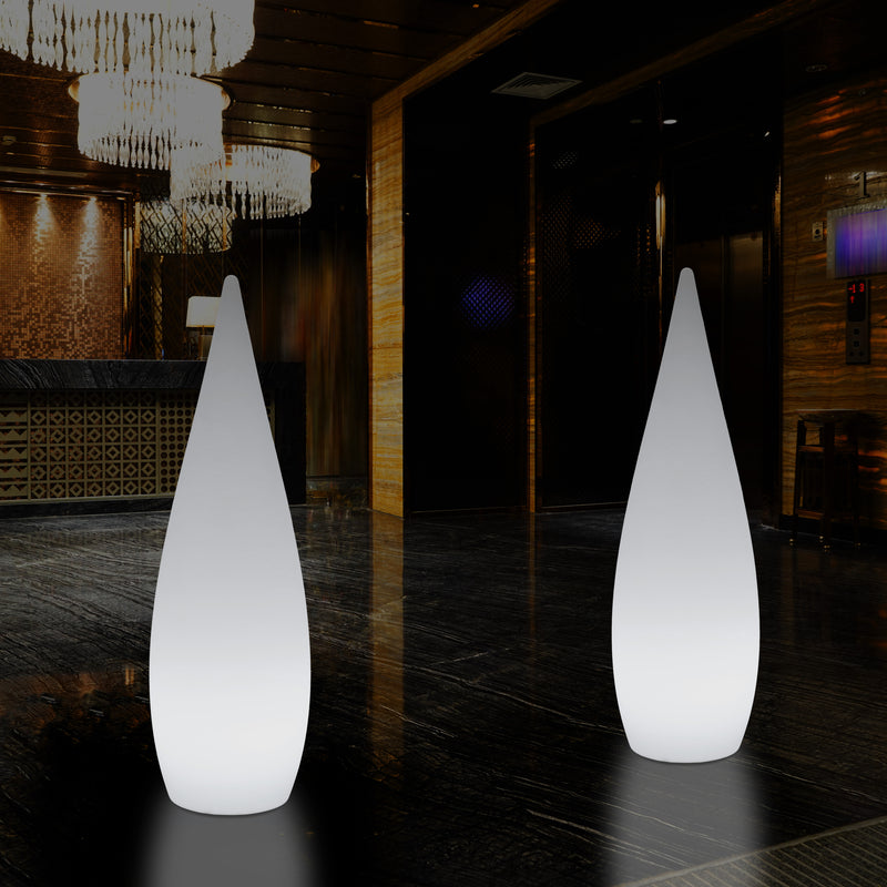 1,2 Meter hohe Designer LED Stehleuchte, Innenbereich E27 Wassertropfenform Wohnzimmerleuchte, weiß