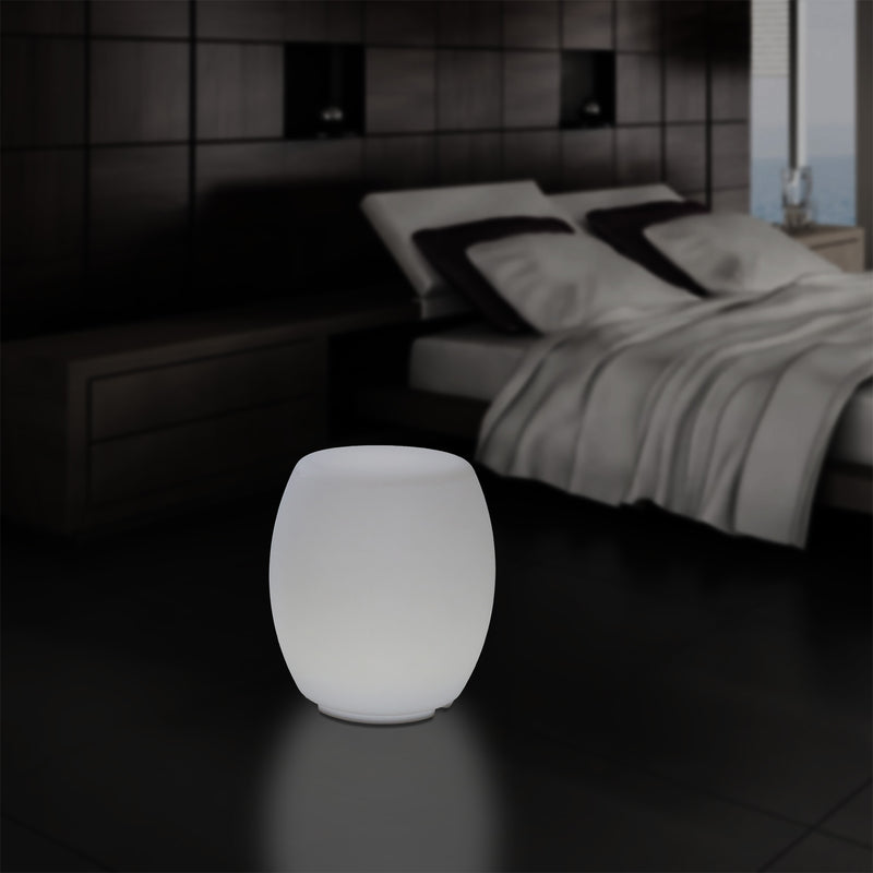 LED Hocker Sitzleuchte, E27 Designer Stehleuchte für Wohnzimmer, Lampe weißes Licht, 44cm hoch