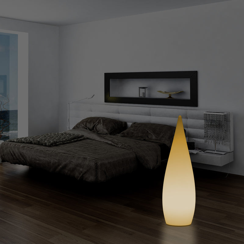 Dekorative E27 Schlafzimmer Stehleuchte 80 cm LED Wassertropfen Innenlampe, warmweiße Glühbirne