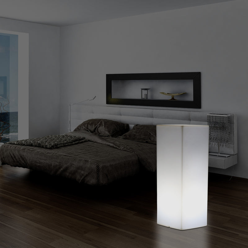 LED Säule Sockel Stehleuchte, kabellose Garten  & Terrassenbeleuchtung, 110 x 30 cm