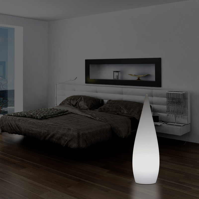 80 cm Designer Stehleuchte für Innenräume E27 Stehlampe, Wassertropfen Leuchte für Wohnzimmer, weiß