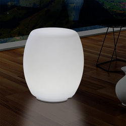 LED Hocker Sitzleuchte, E27 Designer Stehleuchte für Wohnzimmer, Lampe weißes Licht, 44cm hoch