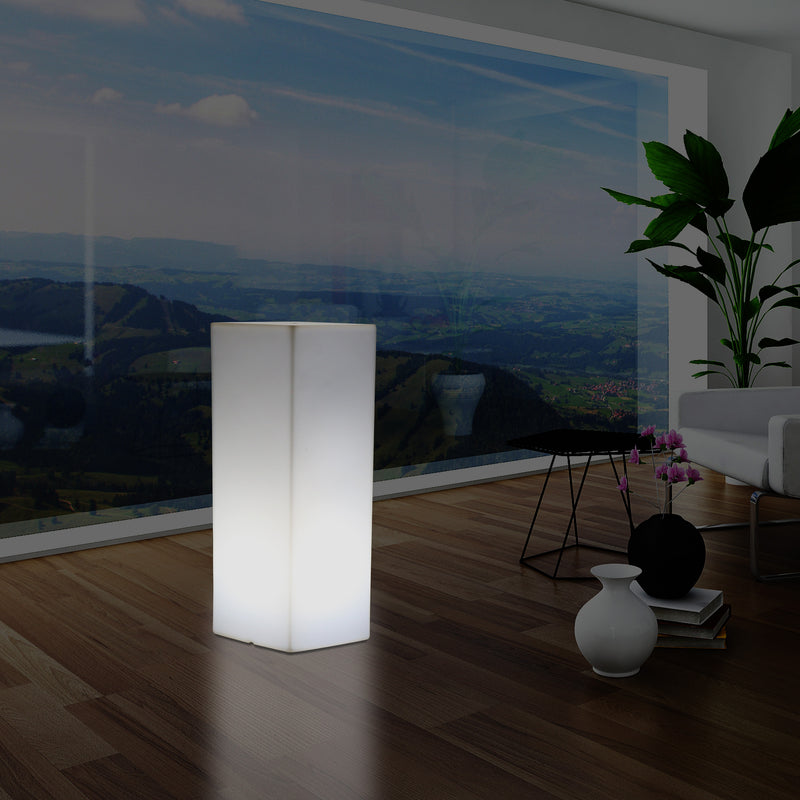 110 x 30 cm hohe LED Säulen Sockel Stehleuchte, moderne E27 Poller Leuchte, Lampe weißes Licht