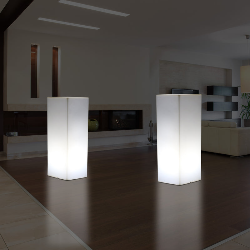 LED Säule Sockel Stehleuchte, kabellose Garten  & Terrassenbeleuchtung, 110 x 30 cm