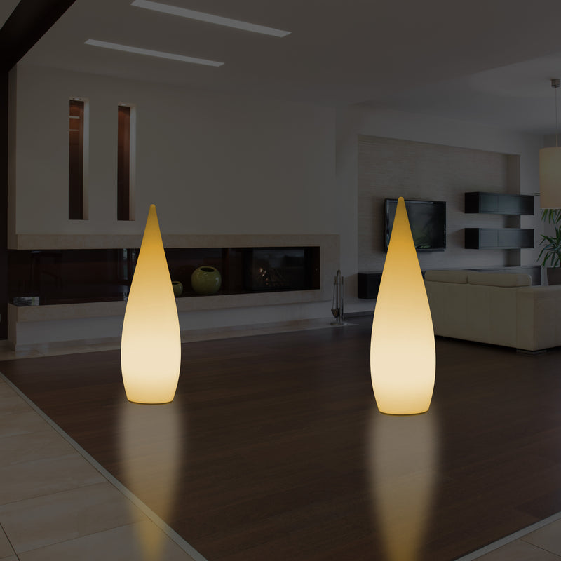 Dekorative E27 Schlafzimmer Stehleuchte 80 cm LED Wassertropfen Innenlampe, warmweiße Glühbirne