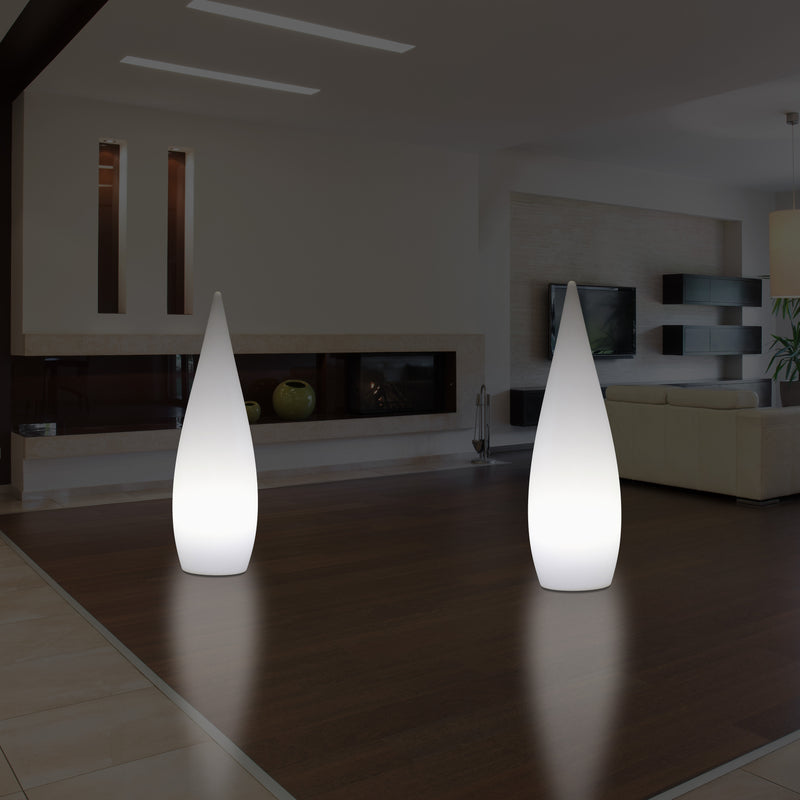 80 cm Designer Stehleuchte für Innenräume E27 Stehlampe, Wassertropfen Leuchte für Wohnzimmer, weiß