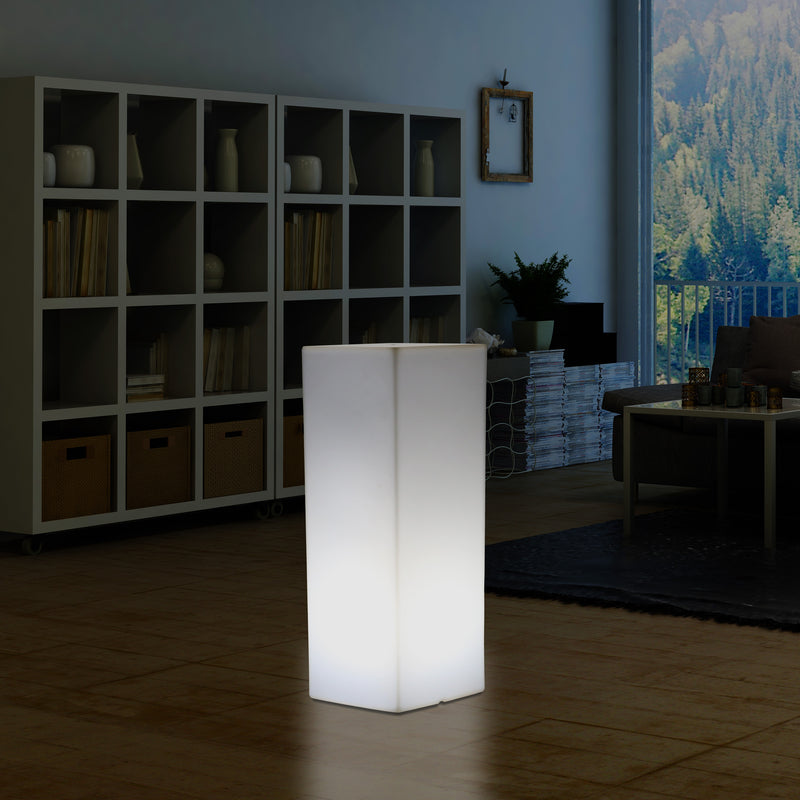 110 x 30 cm hohe LED Säulen Sockel Stehleuchte, moderne E27 Poller Leuchte, Lampe weißes Licht