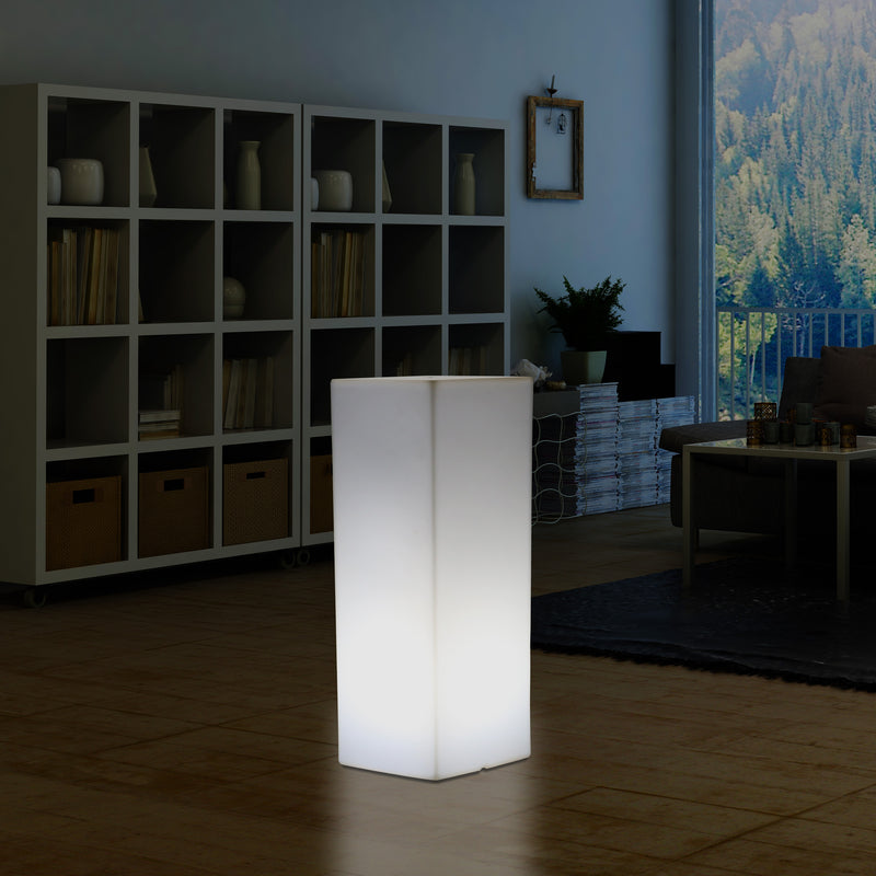 80 cm LED  Sockel Säule, moderne E27 Stehleuchte Beleuchtung für Event, Lounge, weißes Licht