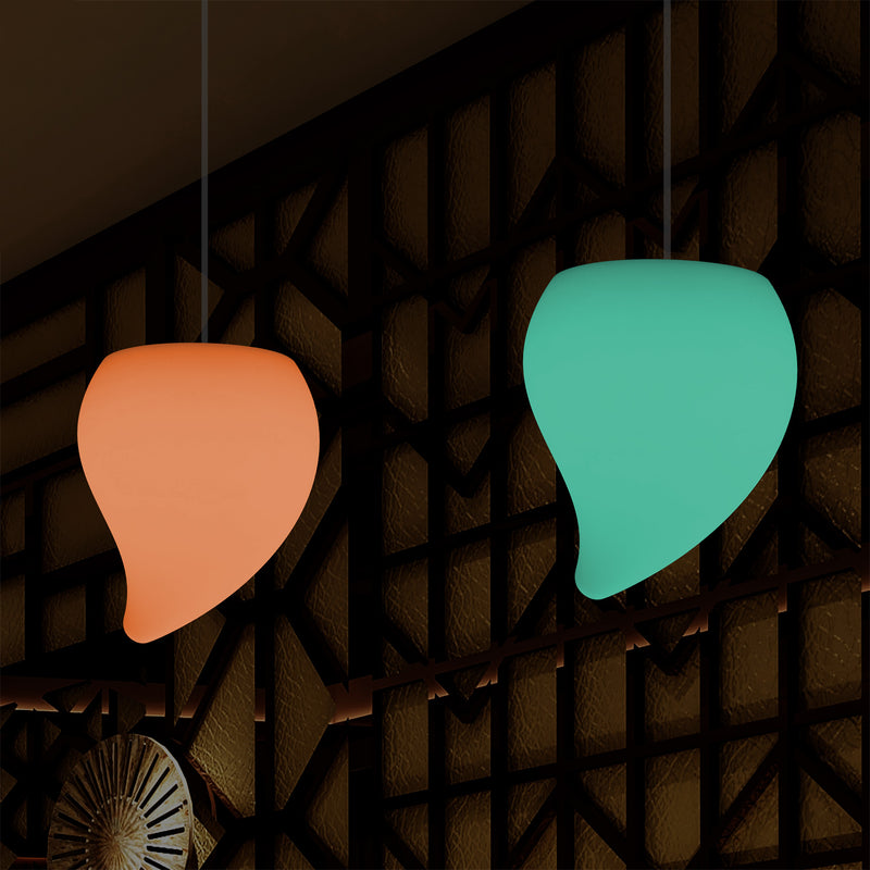 LED Hängelampe in Tränenform, einzigartige dekorative RGB Pendelleuchte, 20 cm, Atmosphären Leuchte