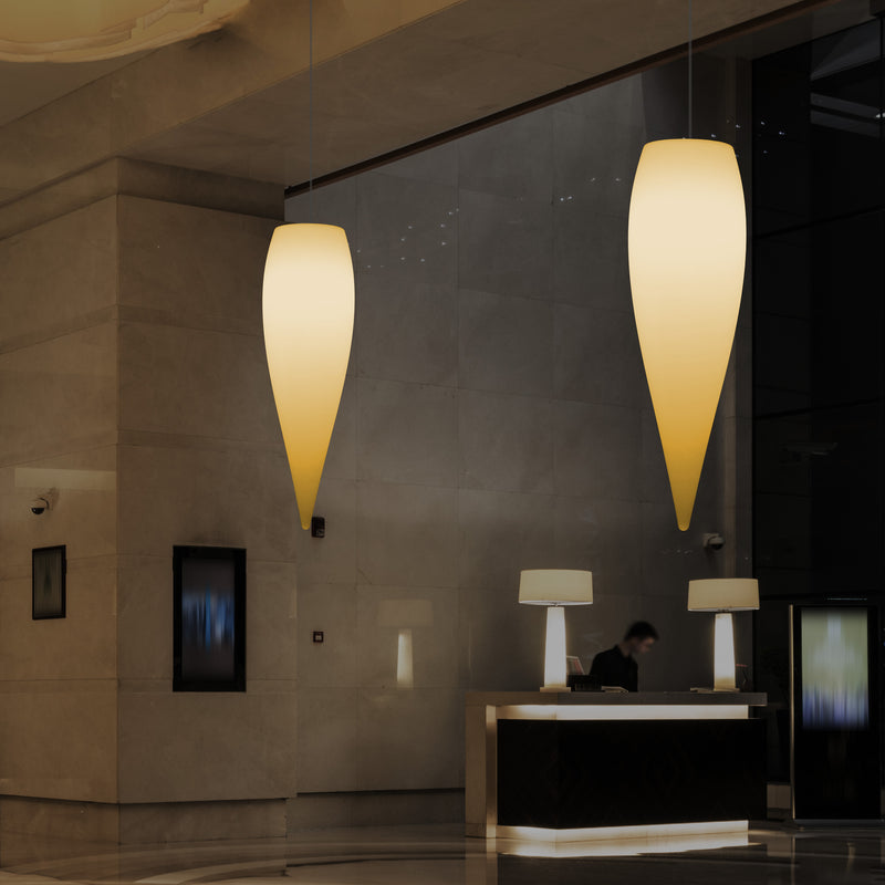 LED Pendelleuchte Beleuchtung Wassertropfen, einzigartige Designer Hängelampe, 800 mm, E27, warmweiß