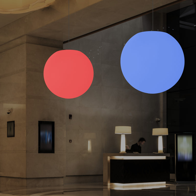 LED Kugel Pendelleuchte, farbveränderliche RGB Ball Hängeleuchte, 500 mm, Atmosphärenlampe