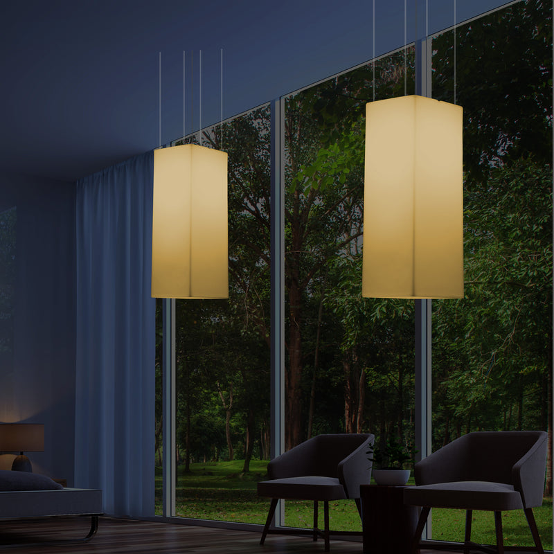 LED Säulen Hängelampe, moderne Deckenleuchte, 110 x 30cm, E27, Licht warmweiß