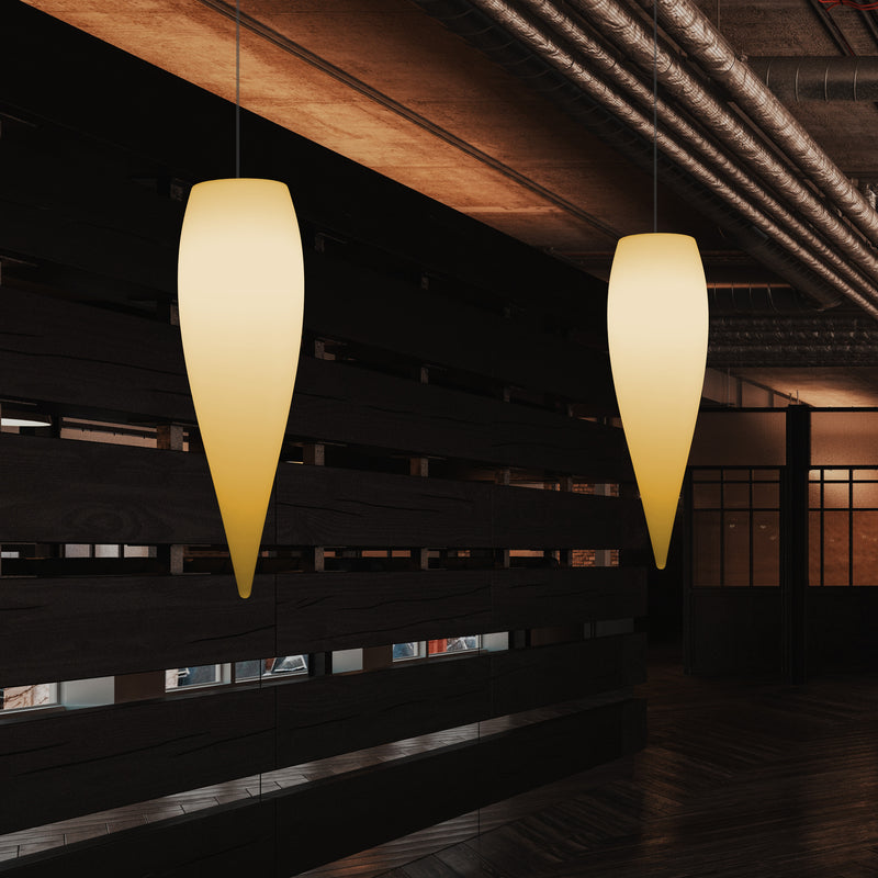 LED Pendelleuchte Beleuchtung Wassertropfen, einzigartige Designer Hängelampe, 800 mm, E27, warmweiß