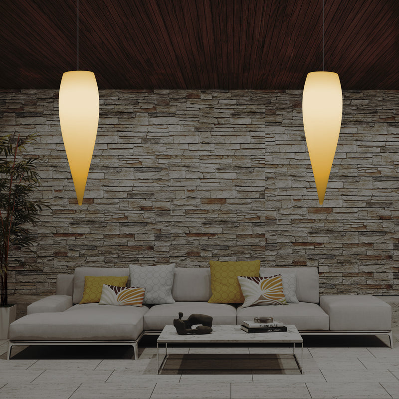 LED Pendelleuchte Beleuchtung Wassertropfen, einzigartige Designer Hängelampe, 800 mm, E27, warmweiß
