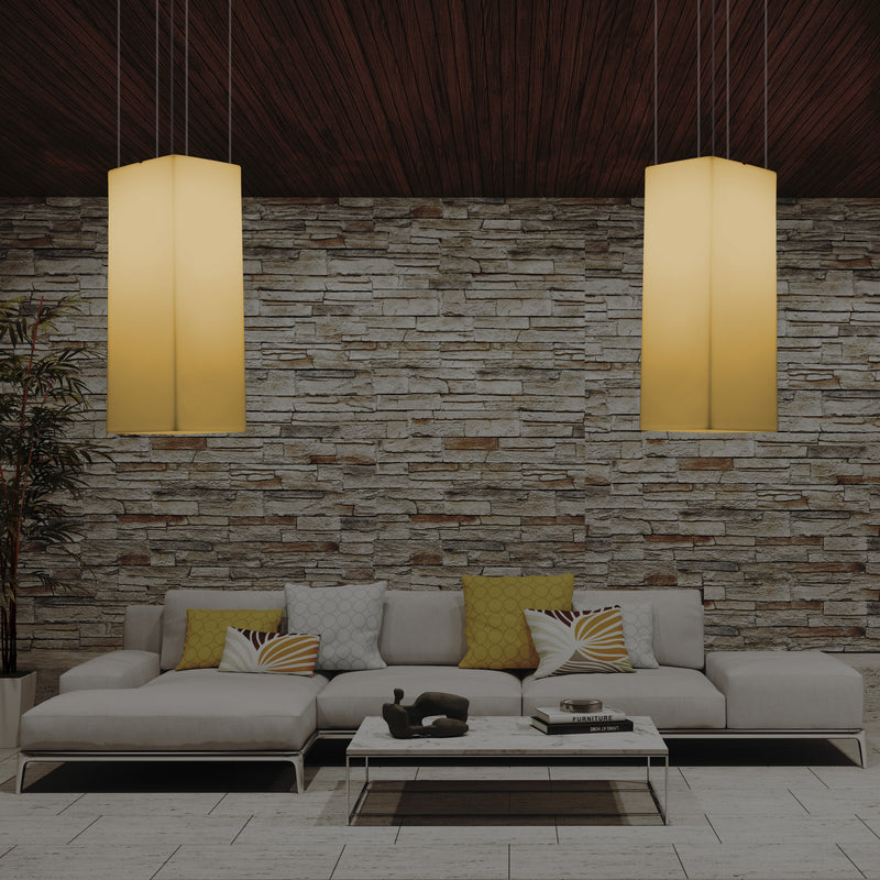 LED Säulen Hängelampe, moderne Deckenleuchte, 110 x 30cm, E27, Licht warmweiß