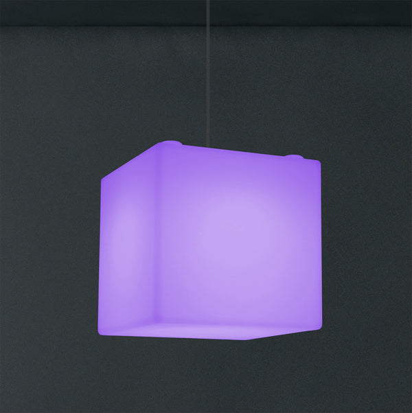 LED Würfel Pendelleuchte, farbveränderliche SMD RGB Hängeleuchte, 300 mm, Ambient Light