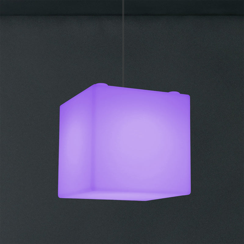 LED Würfel Pendelleuchte, farbveränderliche SMD RGB Hängeleuchte, 300 mm, Ambient Light