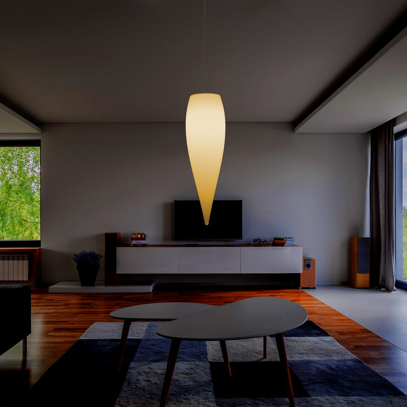 LED Pendelleuchte Beleuchtung Wassertropfen, einzigartige Designer Hängelampe, 800 mm, E27, warmweiß