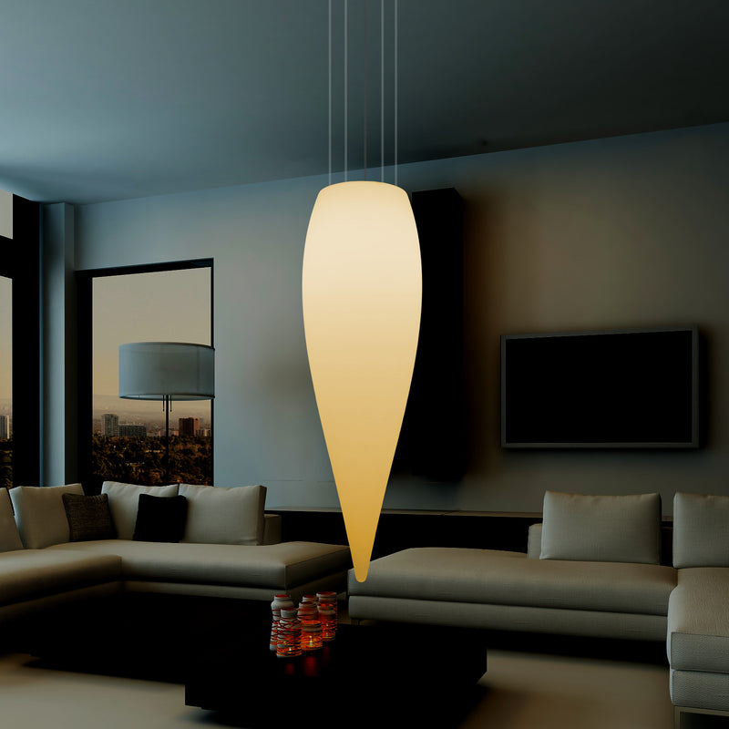 LED Pendelleuchte Beleuchtung Wassertropfen, einzigartige Designer Deckenlampe, 1200 mm, E27, warmweiß