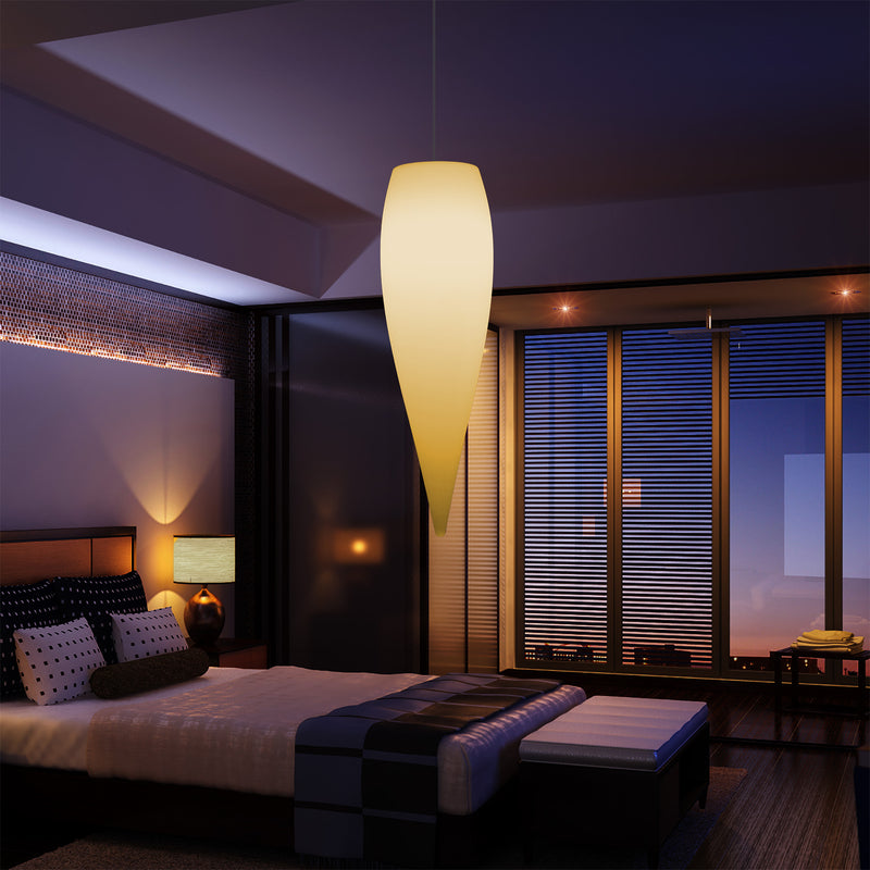 LED Pendelleuchte Beleuchtung Wassertropfen, einzigartige Designer Hängelampe, 800 mm, E27, warmweiß