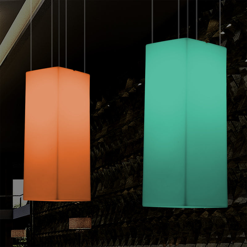Lineare LED Hängeleuchte, mehrfarbige moderne RGB Hängelampe, 80 x 30 cm, Atmosphärenlampe
