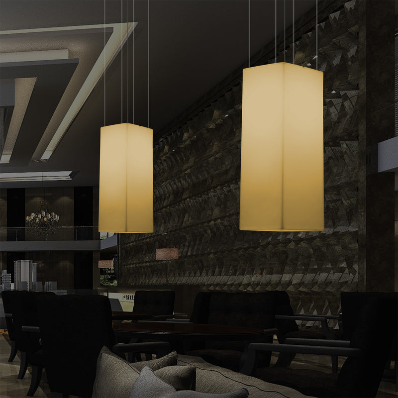 LED Säulen Pendelleuchte, Designer Hängeleuchte, 80 cm, E27 Glühbirne, Licht warmweiß
