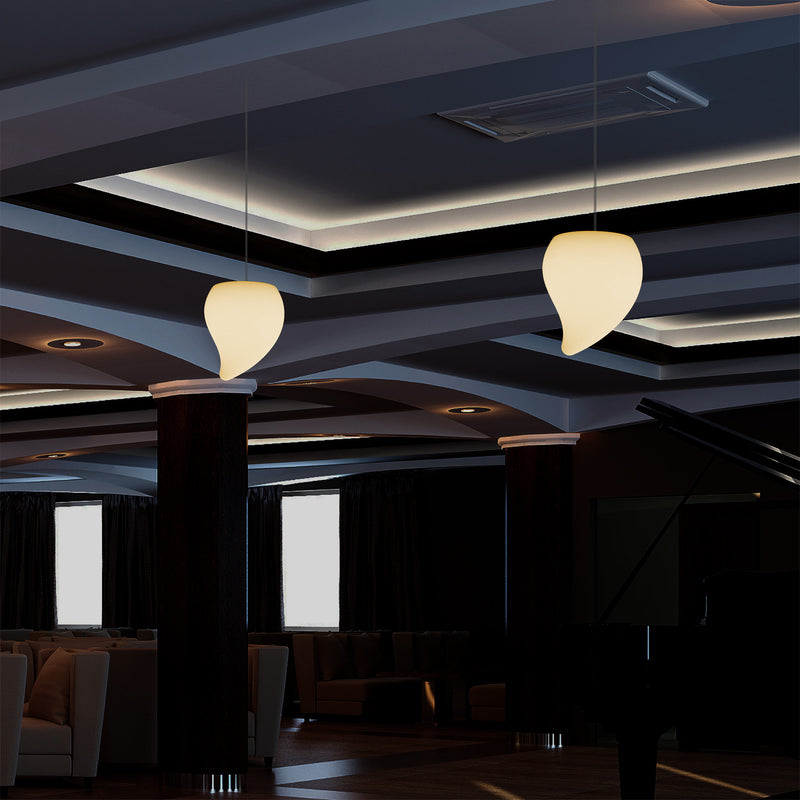 Dekorative E27 LED Hängelampe Pendelleuchte, Träne Tropfen Beleuchtung, Licht warmweiß