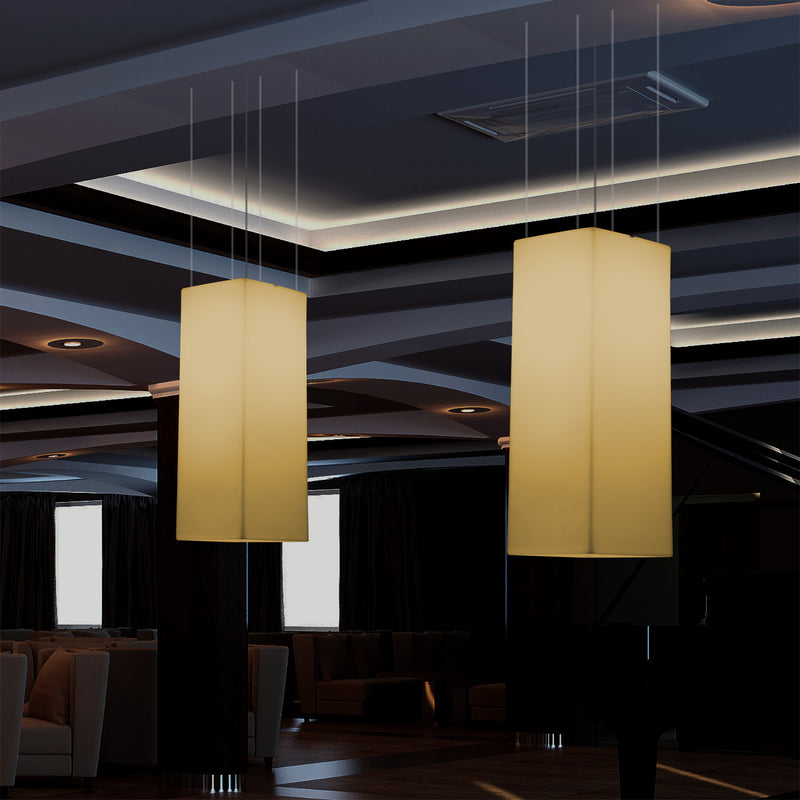 LED Säulen Hängelampe, moderne Deckenleuchte, 110 x 30cm, E27, Licht warmweiß