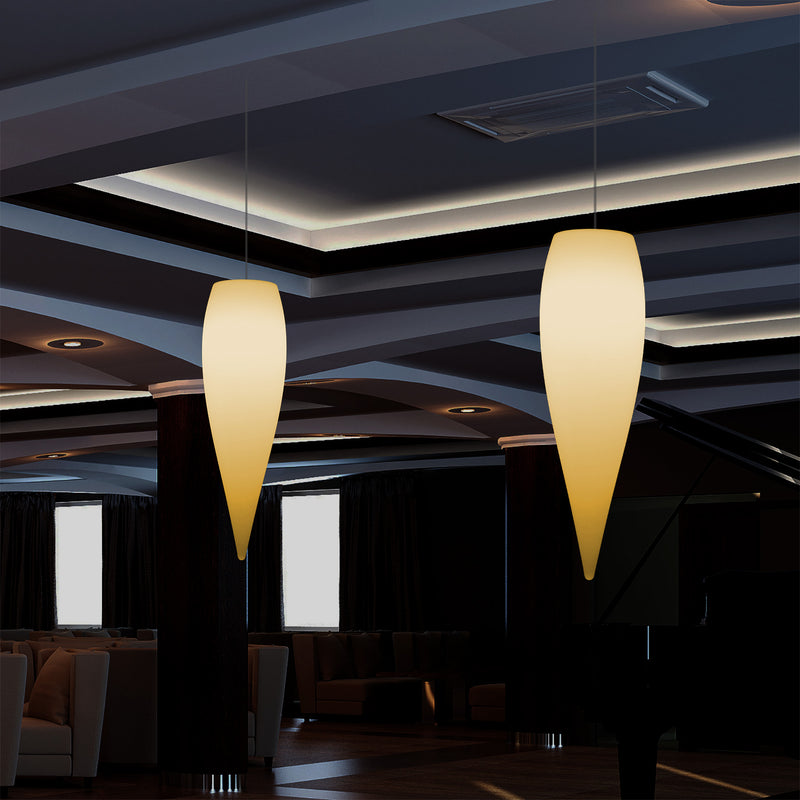 LED Pendelleuchte Beleuchtung Wassertropfen, einzigartige Designer Hängelampe, 800 mm, E27, warmweiß